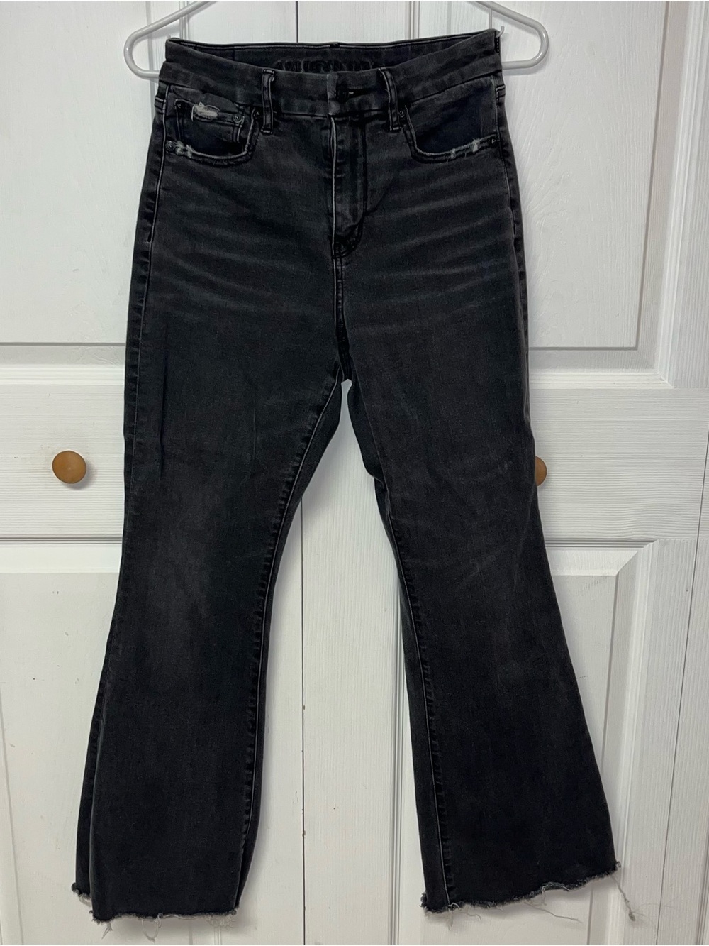 American Eagle Outfitters Black High-Rise Flare Jeans